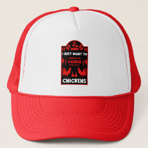 Chickens And Gardening Trucker Hat