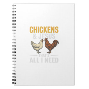 Chickens And Jesus Vintage Farm Faith Shirt_1 Notebook