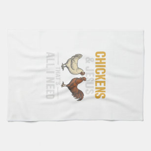 Chickens And Jesus Vintage Farm Faith Shirt_1 Tea Towel