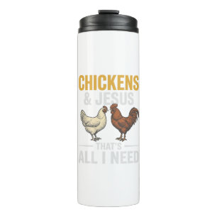 Chickens And Jesus Vintage Farm Faith Shirt_1 Thermal Tumbler