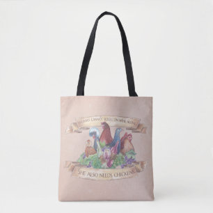 Chickens and Wine Tote Bag