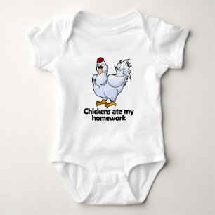Chickens ate my homework baby bodysuit