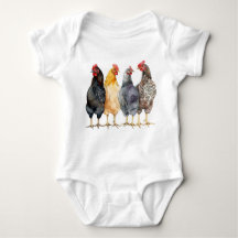 Chickens Baby Farmer Bodysuit, Country Toddler Tee