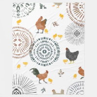 Chickens & Chicks Boho Pattern