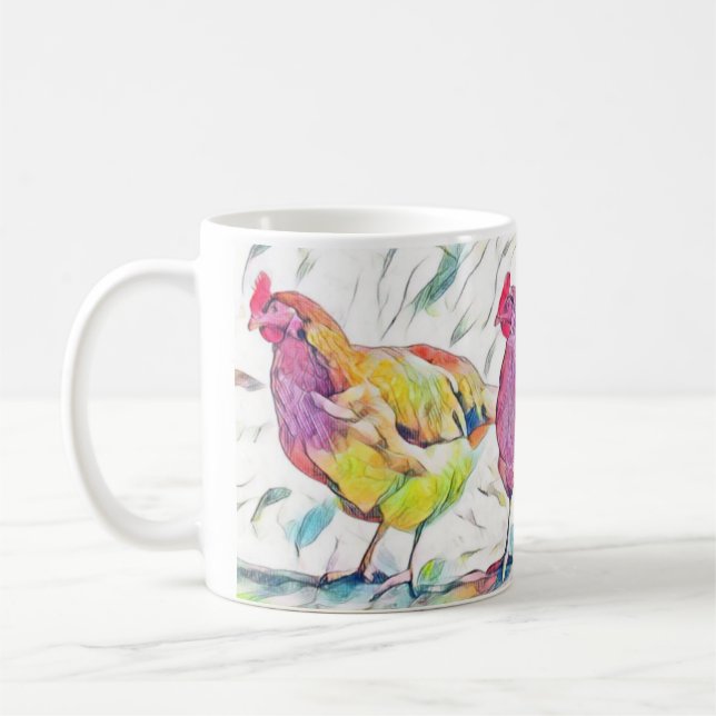 Chickens Coffee Mug (Left)