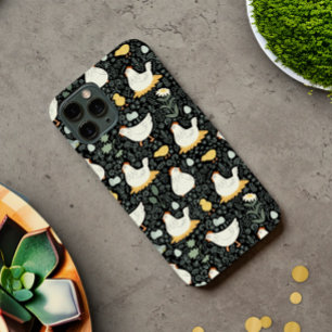 Chickens Dreaming in the Coop in Black Case-Mate iPhone 14 Pro Max Case