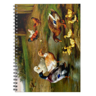 Chickens, Ducks And Ducklings At The Farm Notebook