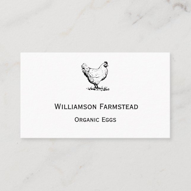 Chickens Farm|Farmers Market Hens Eggs Business Card (Front)