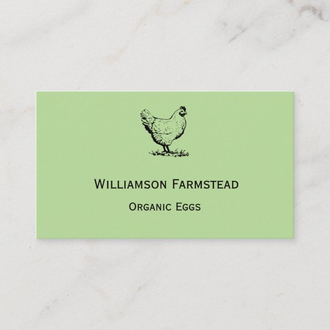 Chickens Farm|Farmers Market Organic Eggs Business Card (Front)