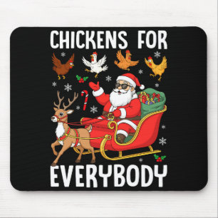 Chickens For Everybody Santa Chicken Farmer Comfor Mouse Pad