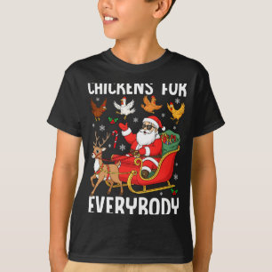 Chickens For Everybody Santa Chicken Farmer Comfor T-Shirt
