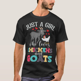 Chickens Goats Farmer Agriculture Floral Owner Ga T-Shirt