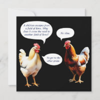 Chickens Humour Funny Hens Joke Novelty Greeting