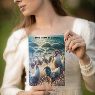 Chickens Roaming Free Postcard