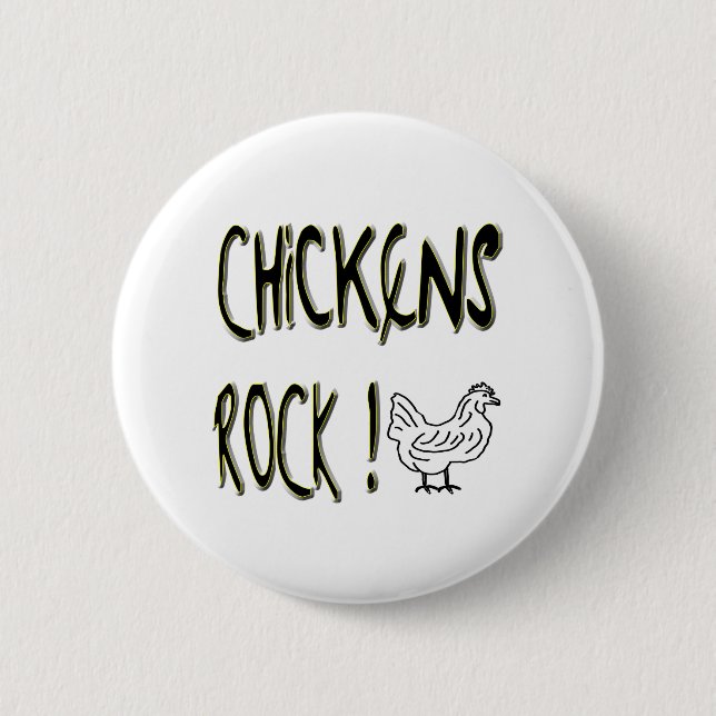 Chickens Rock! Button (Front)