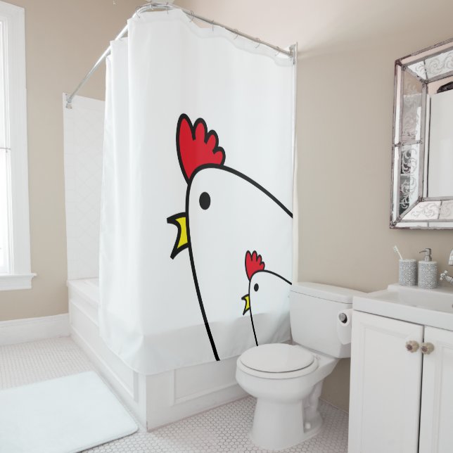 Chickens Shower Curtain (In Situ)