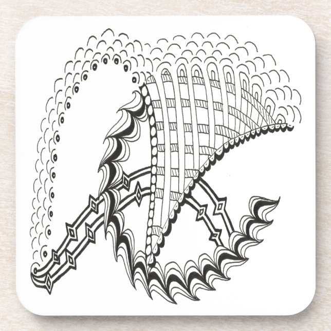 Chickenwheel Abstract Doodle Coaster (Front)