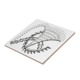 Chickenwheel Abstract Doodle Tile