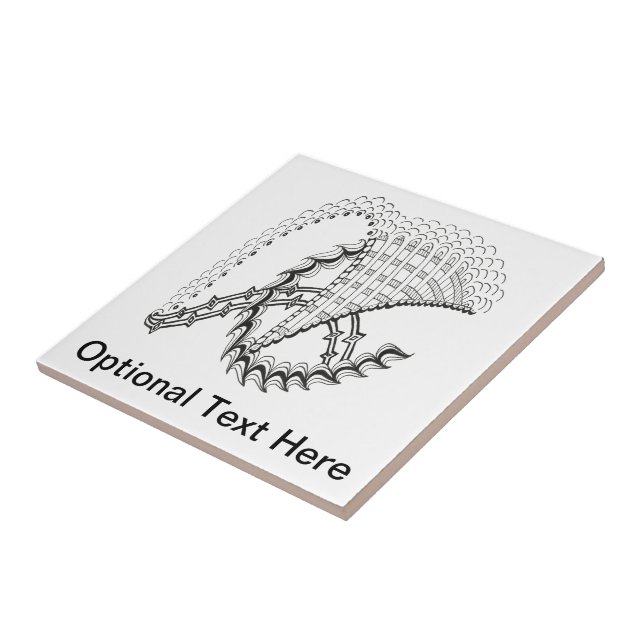 Chickenwheel Abstract Doodle Tile (Side)