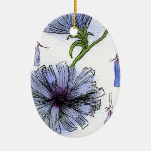 "Chickory" Floral Ornament