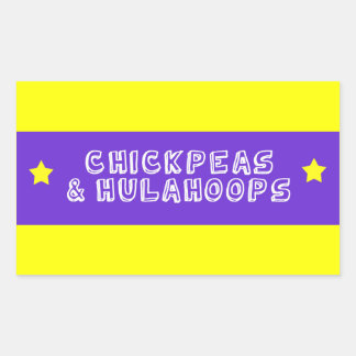 Chickpeas and Hulahoops Rectangular Sticker