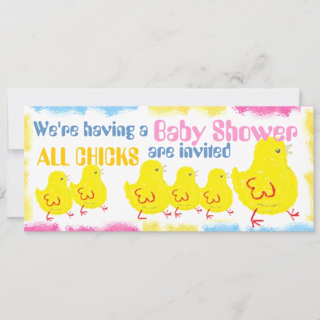 Chicks 1 Baby Shower Invitation (Front)
