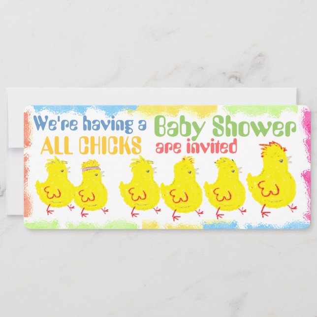 Chicks 2 Baby Shower Invitation (Front)