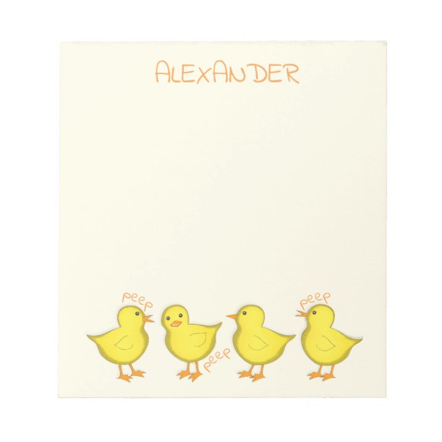 Chicks 5.5" x 6" Notepad - 40 pages (Front)
