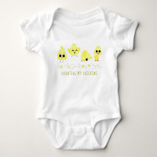 Chicks and Duckling Counting My Chickens Saying Baby Bodysuit