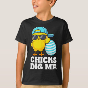 Chicks dig easter toddler boys men happy easterChi T-Shirt