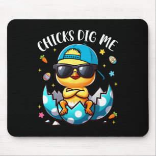 Chicks Dig Me Easter Cool Chicks Happy Easter Todd Mouse Pad