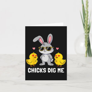 Chicks Dig Me Easter Toddler Boys Men Happy Easter Card