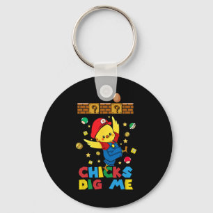 Chicks Dig Me Easter Toddler Boys Men Happy Easter Key Ring