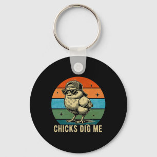 Chicks Dig Me Easter Toddler Boys Men Happy Easter Key Ring
