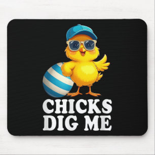 Chicks Dig Me Easter Toddler Boys Men Happy Easter Mouse Pad