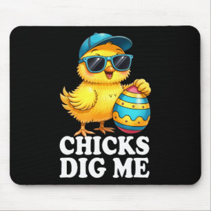 Chicks Dig Me Easter Toddler Boys Men Happy Easter Mouse Pad