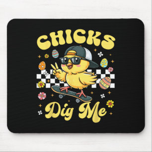 Chicks Dig Me Easter Toddler Boys Men Happy Easter Mouse Pad
