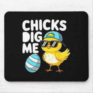 Chicks Dig Me Easter Toddler Boys Men Happy Easter Mouse Pad