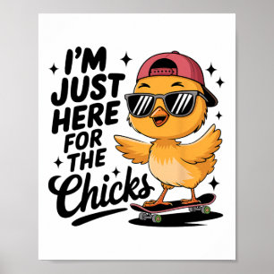Chicks Dig Me Easter Toddler Boys Men Happy Easter Poster