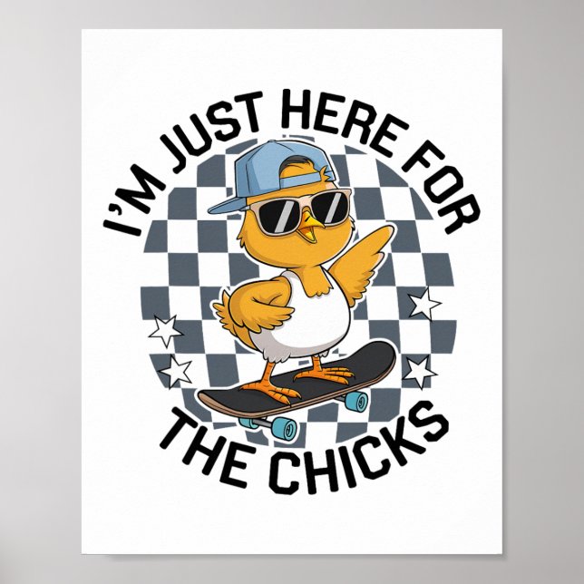 Chicks Dig Me Easter Toddler Boys Men Happy Easter Poster (Front)