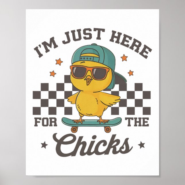 Chicks Dig Me Easter Toddler Boys Men Happy Easter Poster (Front)