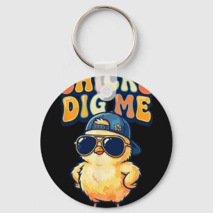 Chicks Dig Me Funny By Chick Sungles Retro Cute _1 Key Ring