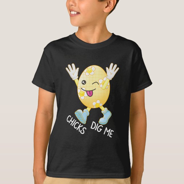 Chicks Dig Me Funny Easter T-Shirt (Front)