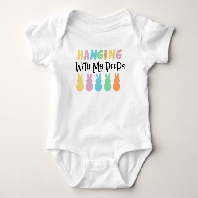 Chicks Dig Me My First Easter Baby Baby Bodysuit (Front)