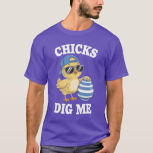 Chicks Dig Me Playful Retro Graphic Tee for Fun