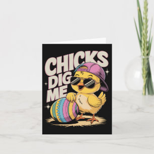 Chicks Dig Me Toddler Boy Easter Boys Easter Toddl Card