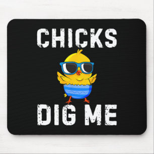 Chicks Dig Me Toddler Happy Easter Egg Hunting Boy Mouse Pad