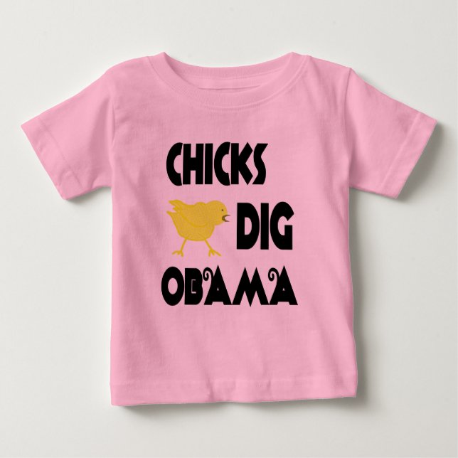 Chicks Dig Obama Girls Long Sleeve Shirt (Front)