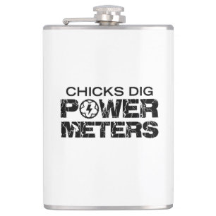 Chicks Dig Power Metres Hip Flask