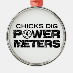 Chicks Dig Power Metres Metal Tree Decoration